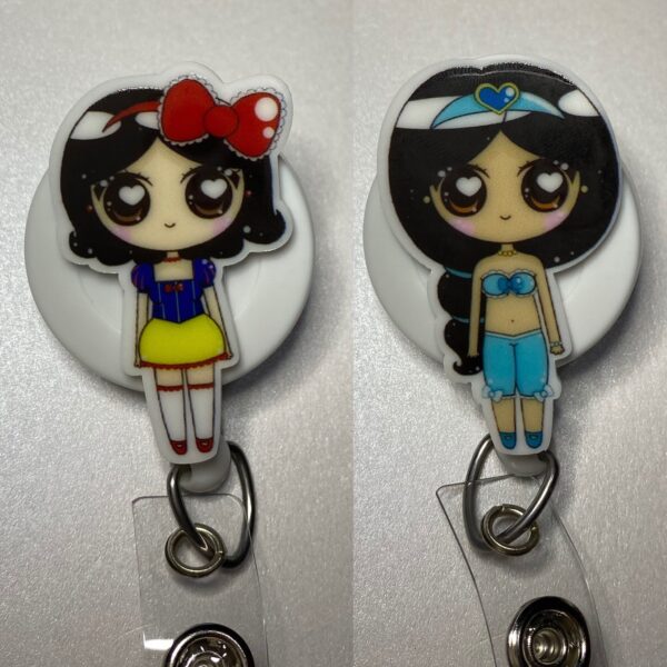 Princess inspired character - alligator clip - badge reel - Image 3
