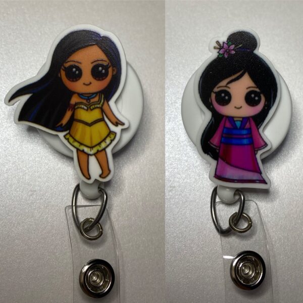 Princess inspired character - alligator clip - badge reel - Image 5