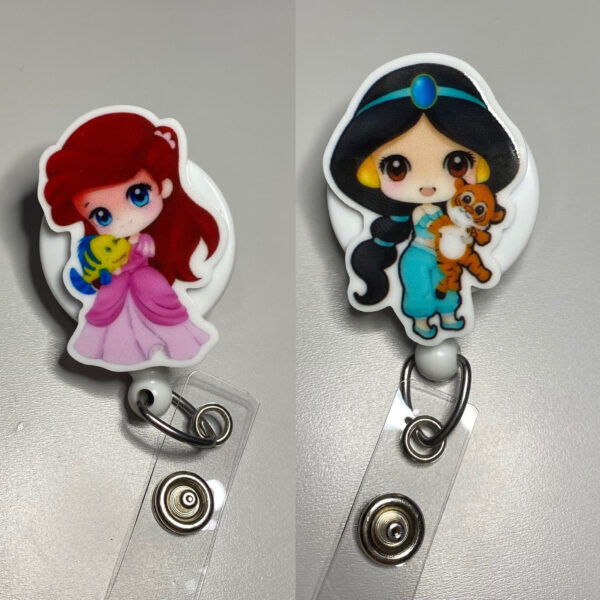 Princess inspired characters - alligator clip - badge reel - Image 3