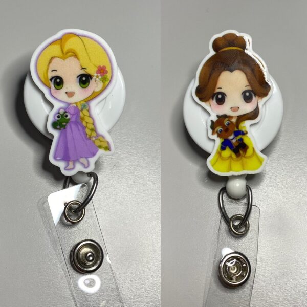 Princess inspired characters - alligator clip - badge reel - Image 4