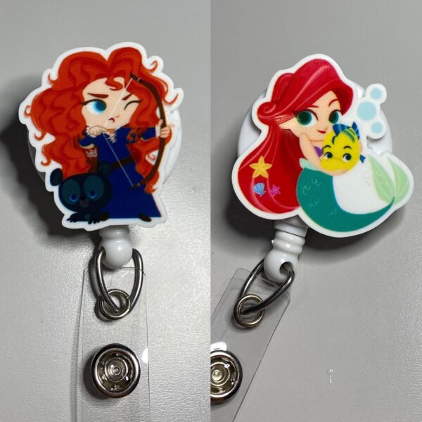 Princess inspired characters - alligator clip - badge reel - Image 6