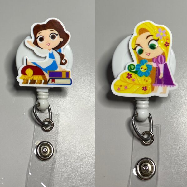 Princess inspired characters - alligator clip - badge reel - Image 7