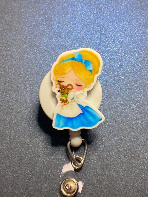 Princess inspired characters- alligator clip - badge reel - Image 6