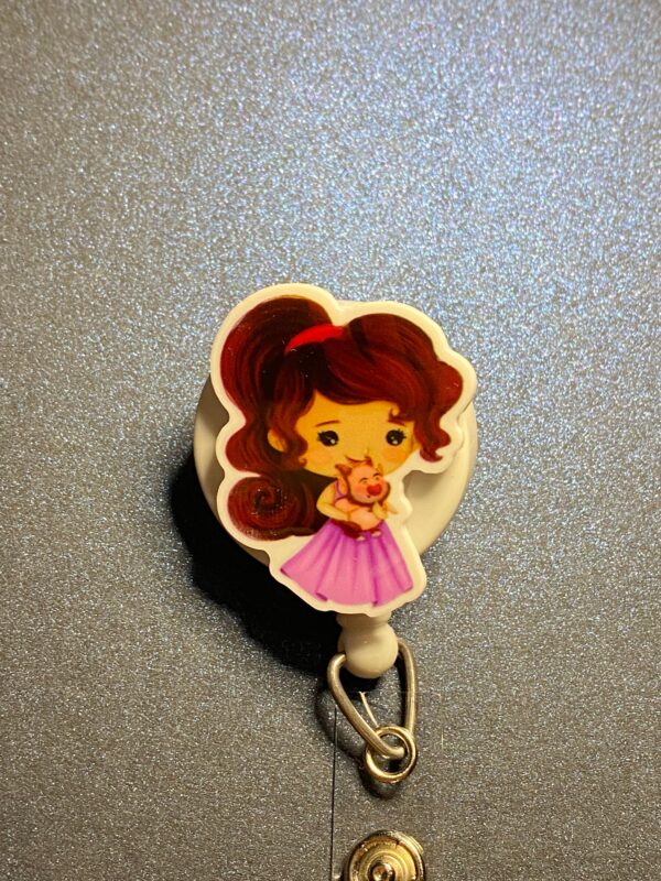Princess inspired characters- alligator clip - badge reel - Image 7