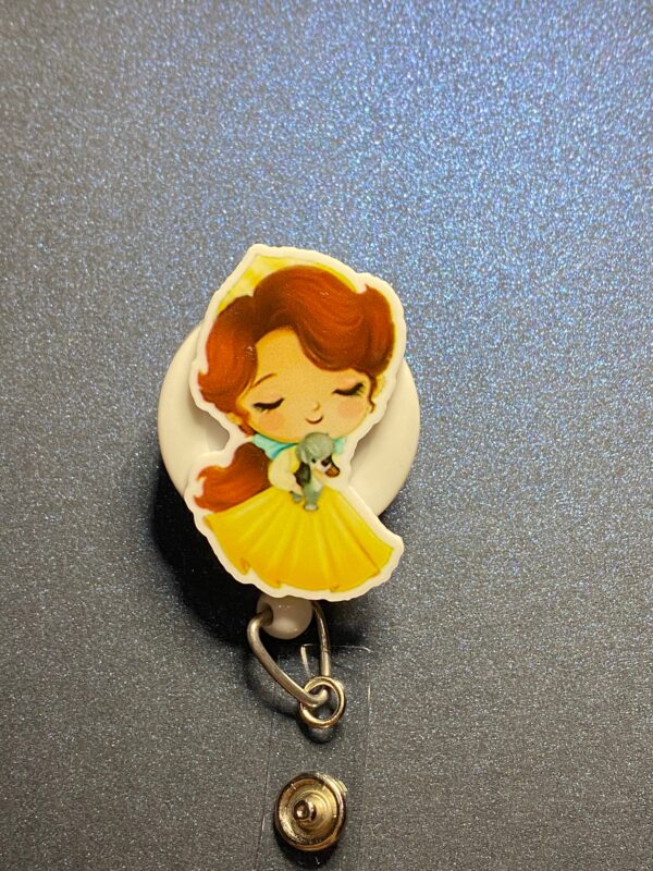 Princess inspired characters- alligator clip - badge reel - Image 8