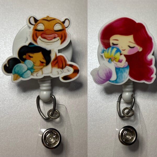Princess inspired characters- alligator clip - badge reel - Image 2