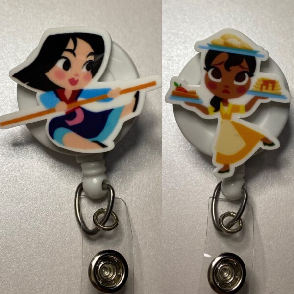 Princess inspired characters- alligator clip - badge reel - Image 5