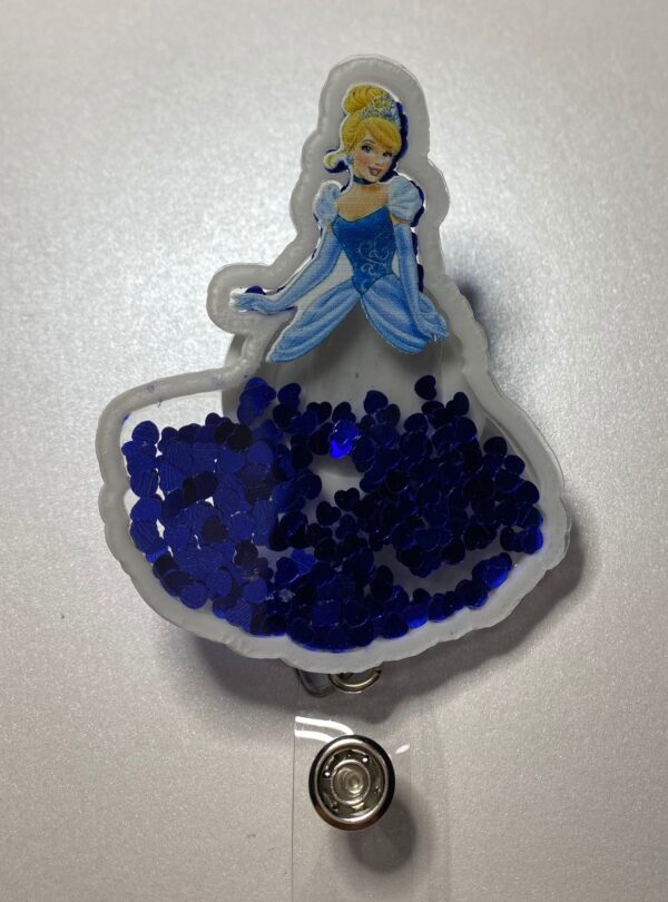 Princess inspired Shaker - alligator clip - badge reel - Image 2