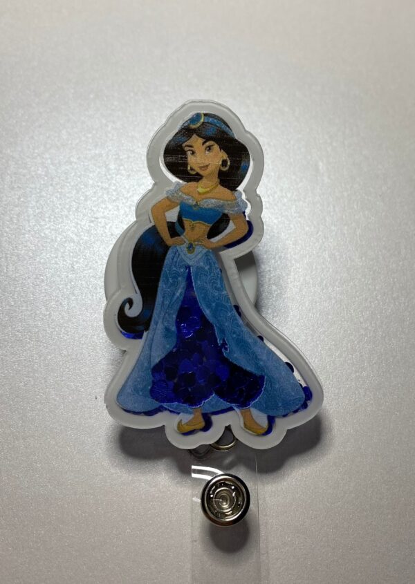 Princess inspired Shaker - alligator clip - badge reel - Image 4