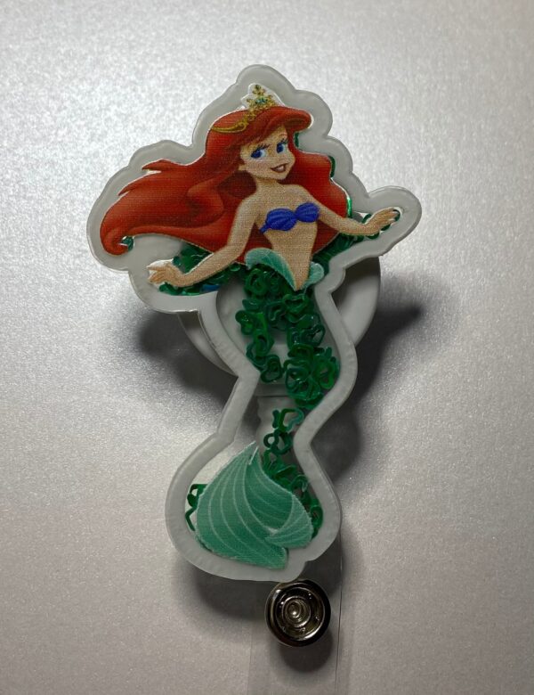 Princess inspired Shaker - alligator clip - badge reel - Image 5