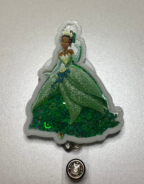 Princess inspired Shaker - alligator clip - badge reel - Image 6