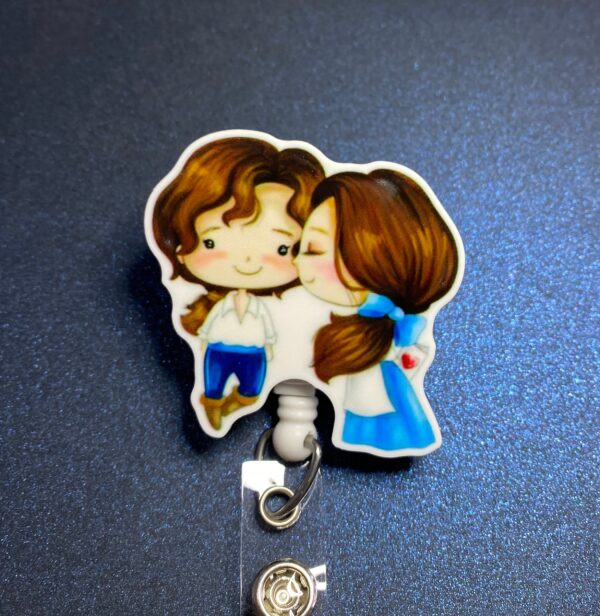 Princess & Prince inspired characters - alligator clip - badge reel - Image 2