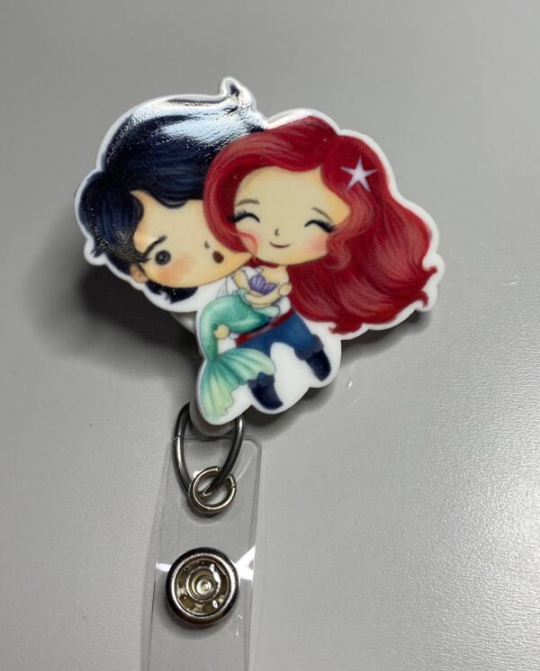 Princess & Prince inspired characters - alligator clip - badge reel - Image 2