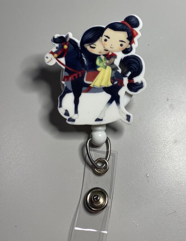 Princess & Prince inspired characters - alligator clip - badge reel - Image 3