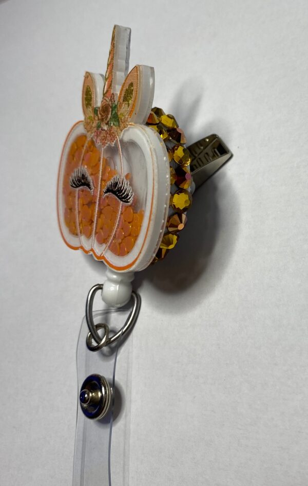 Pumpkincorn Shaker - alligator clip - badge reel - Image 2
