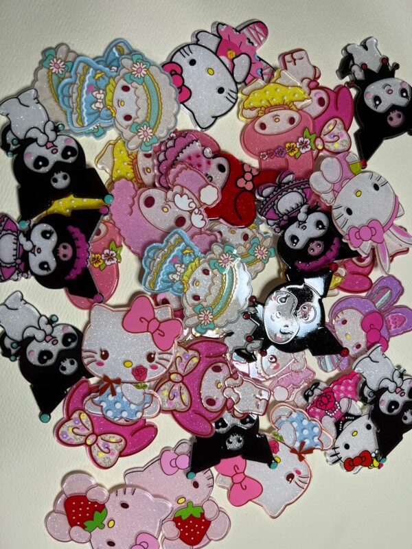 RANDOM Glitter Hello Kitty Inspired Resin Pieces