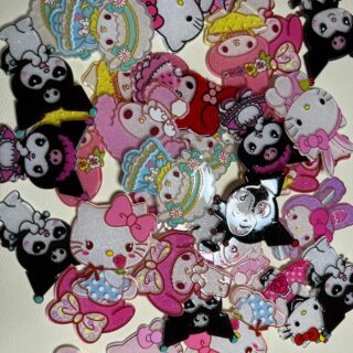 RANDOM Glitter Hello Kitty Inspired Resin Pieces