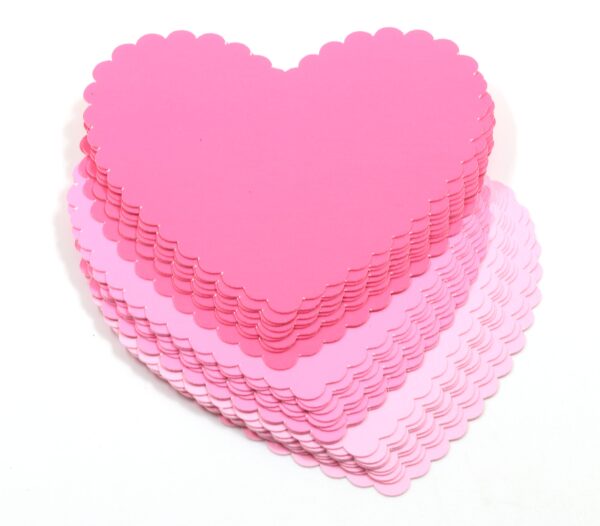 Scalloped Hearts Paper Cutout - 18 pieces. - Image 5