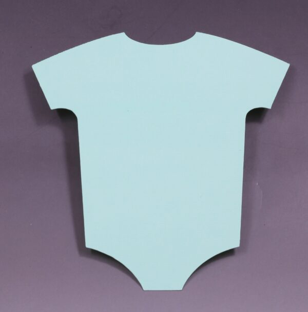Seafoam Green & Embossed Gray Baby Onesie cutout 5" x 4" - Image 3