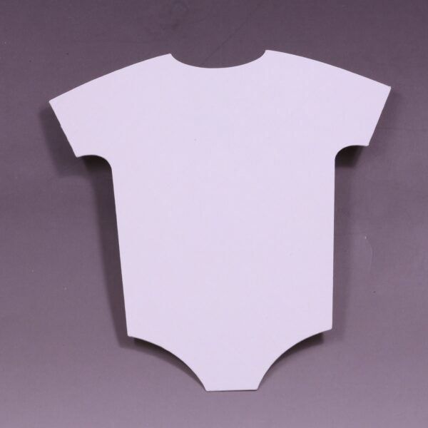 Seafoam Green & Embossed Gray Baby Onesie cutout 5" x 4" - Image 4