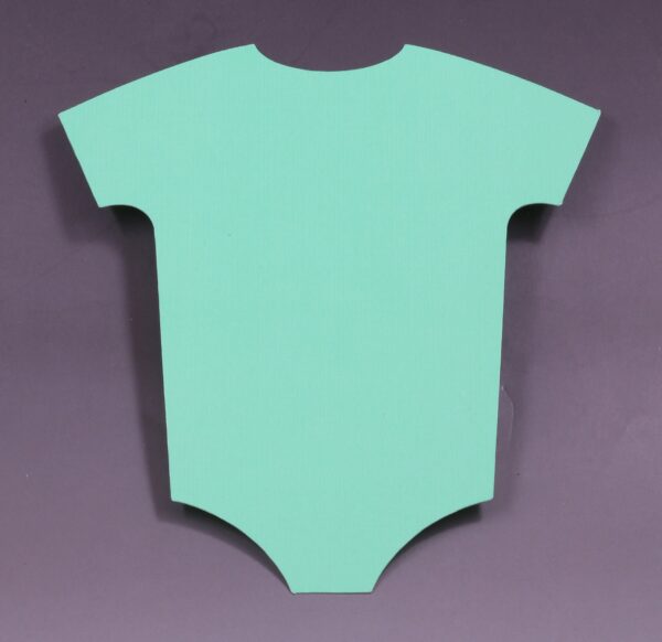 Seafoam Green & Embossed Gray Baby Onesie cutout 5" x 4" - Image 5