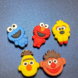 Sesame Street- 5PC Shoe Charms - Soft PVC