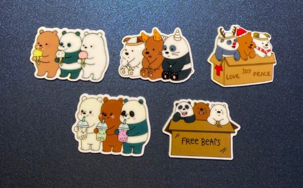 Set of 5 Bear Resin