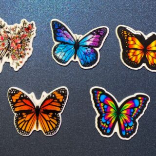 Set of 5 Butterfly Resin