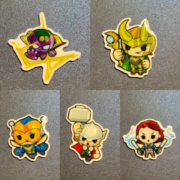 Set of 5 Comic Character Resin