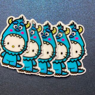 Set of 5 Kitty Dressed in Monster Resin