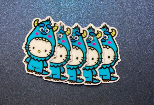 Set of 5 Kitty Dressed in Monster Resin