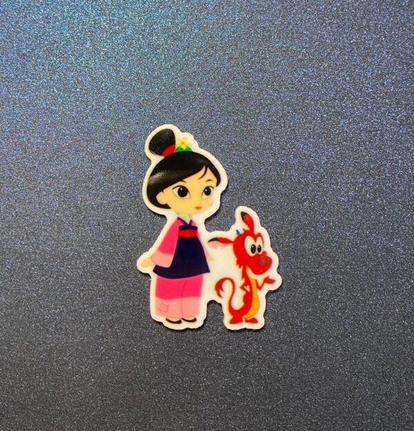 Set of 5 Little Girl with Dragon Resin - Image 2
