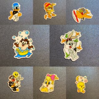 Set of 8 Cartoon Character Resin