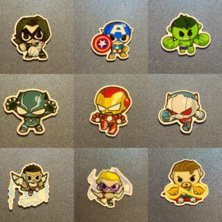 Set of 9 Comic Character Resin (One of each in the image)