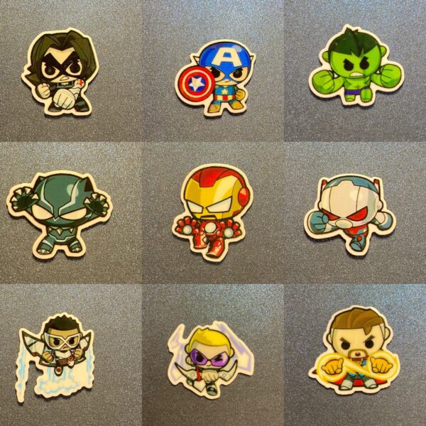 Set of 9 Comic Character Resin (One of each in the image)
