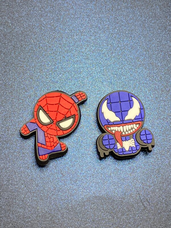 Spiderman and Venom - 2PC Shoe Charms - Soft PVC