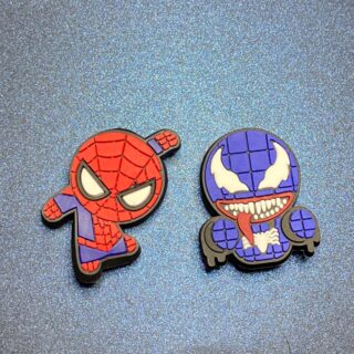 Spiderman and Venom - 2PC Shoe Charms - Soft PVC