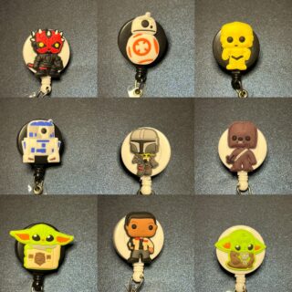 Star Wars inspired characters- alligator clip - badge reel