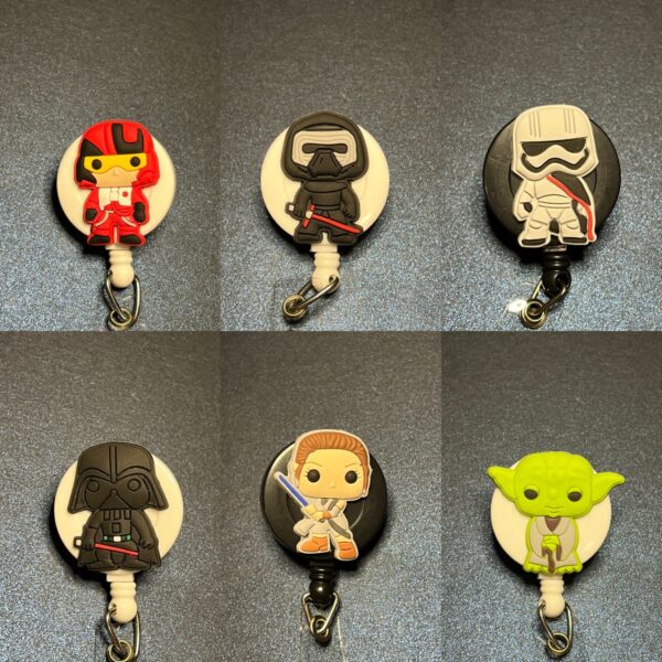 Star Wars inspired characters- alligator clip - badge reel - Image 2