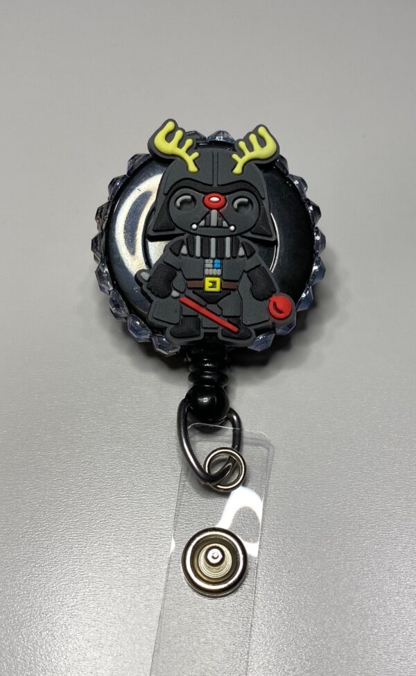 Star Wars inspired Christmas Characters- Alligator clip - Badge reel