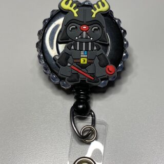Star Wars inspired Christmas Characters- Alligator clip - Badge reel