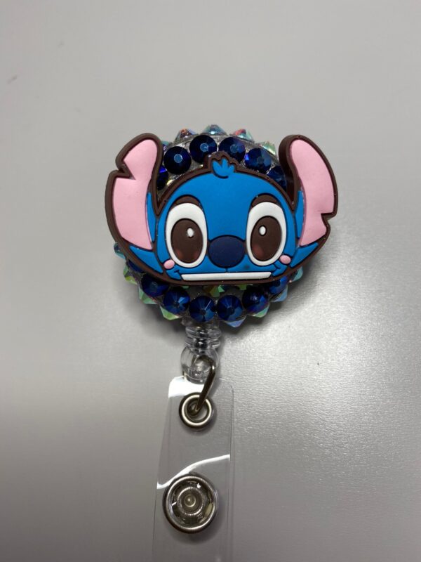 Stitch - alligator clip - badge reel