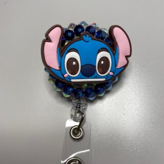 Stitch - alligator clip - badge reel