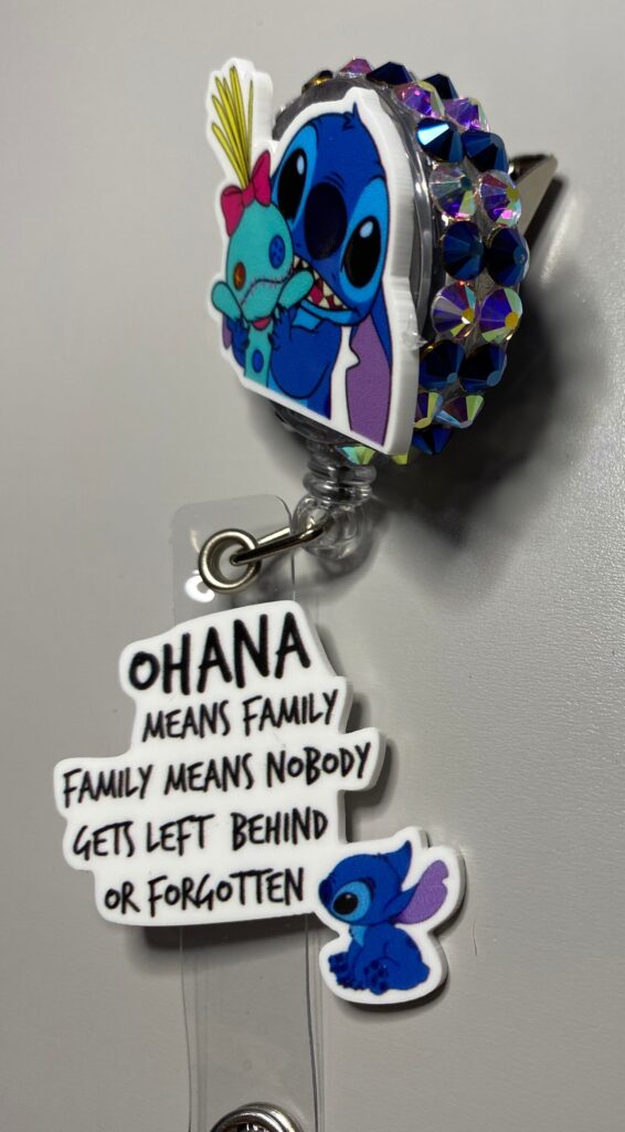 Stitch inspired Badge - alligator clip - badge reel - Image 2