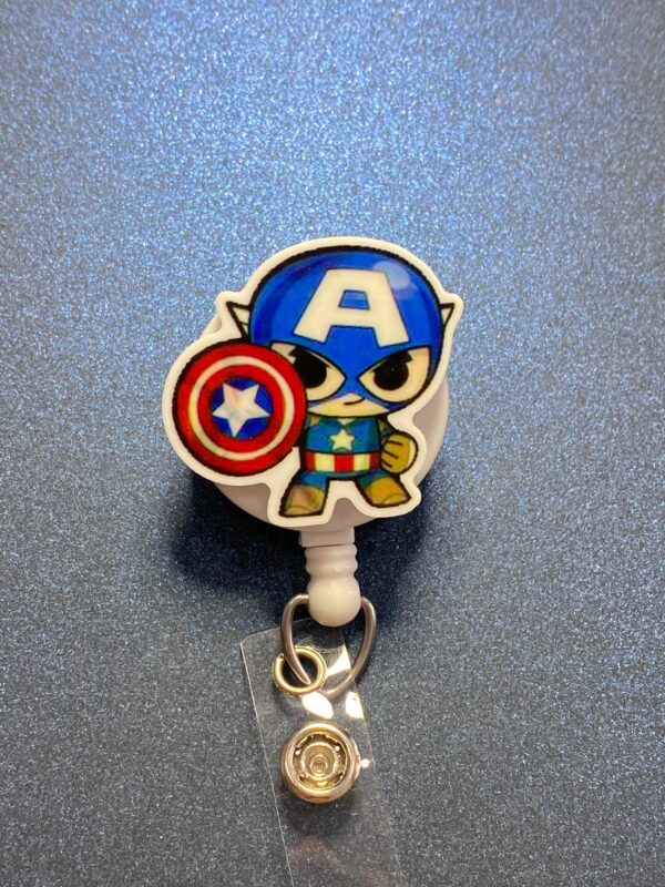 Super Hero Characters - alligator clip - badge reel - Image 3
