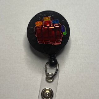Team Thanos inspired characters - alligator clip - badge reel