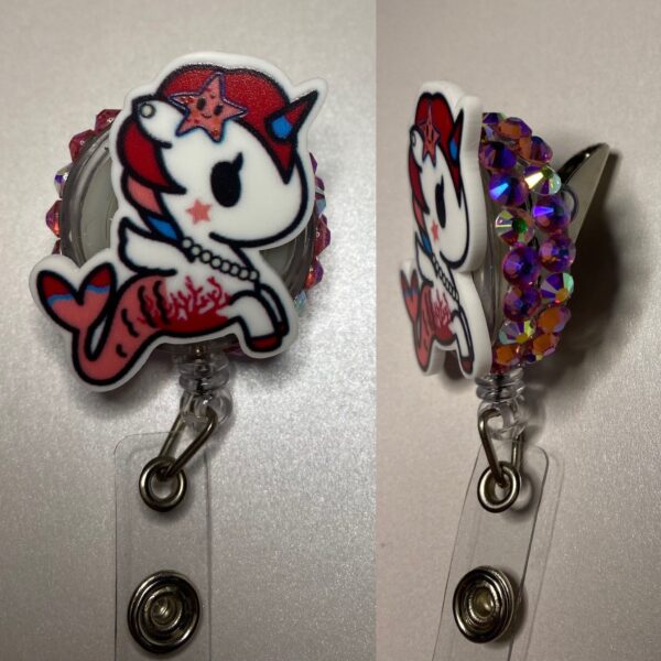 Unicorn- alligator clip - badge reel - Image 4