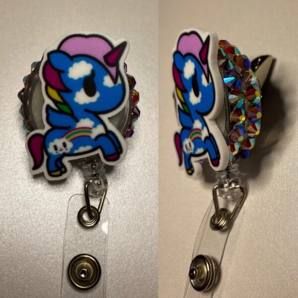 Unicorn- alligator clip - badge reel - Image 5