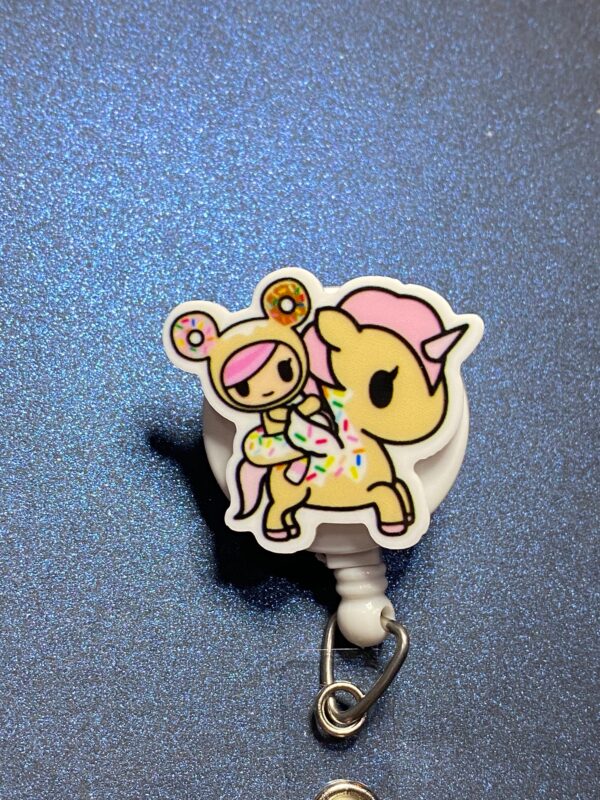 Unicorn- alligator clip - badge reel - Image 10