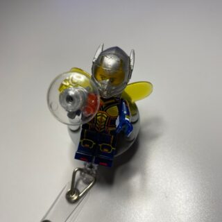 Wasp inspired minifigure Badge - alligator clip - badge reel